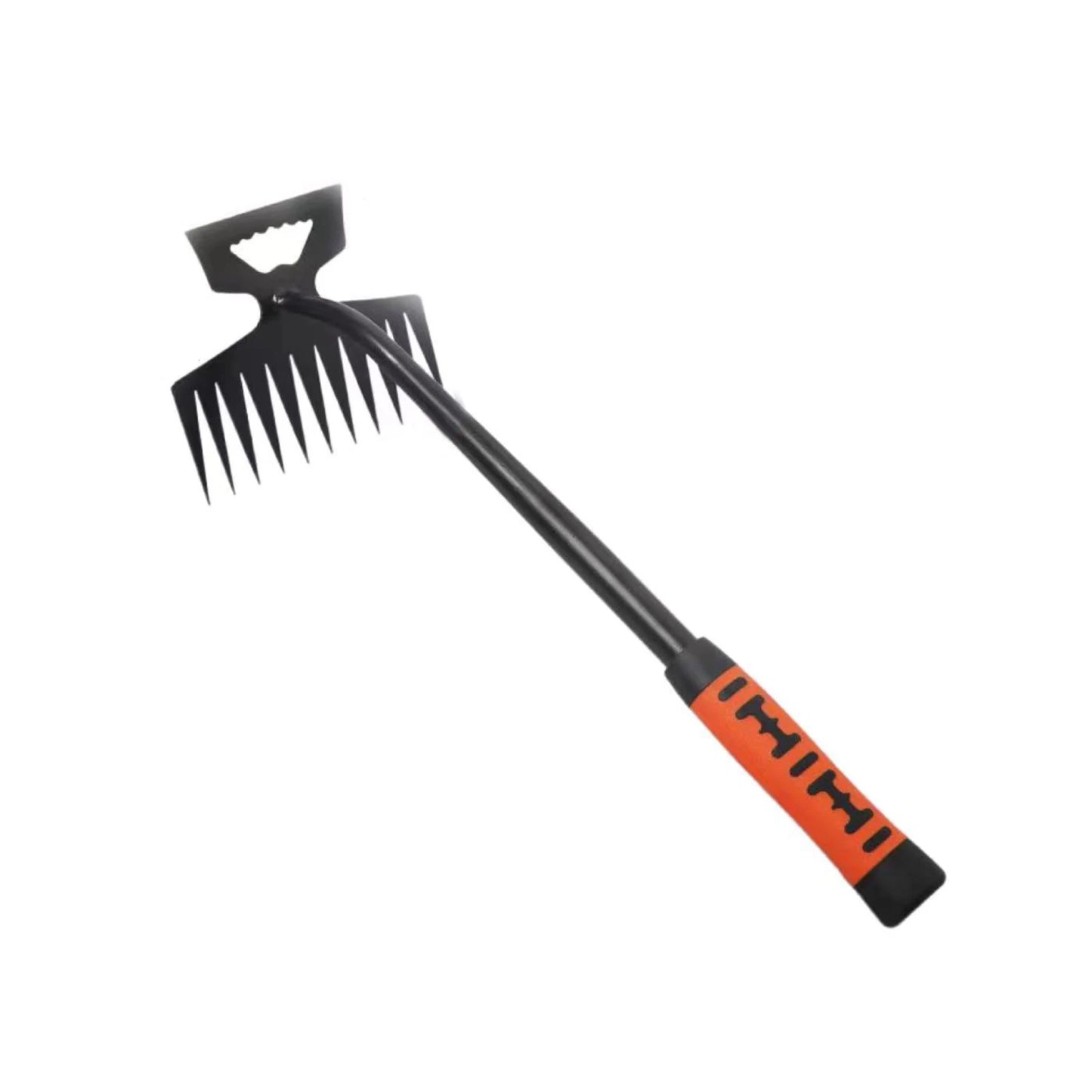5/6/8/11 Teeth Carbon Steel Garden Hand Rake,2 In 1 Agricultural Manual Weeding Tools for Yard,Multifunction Gardening Hoe Rake