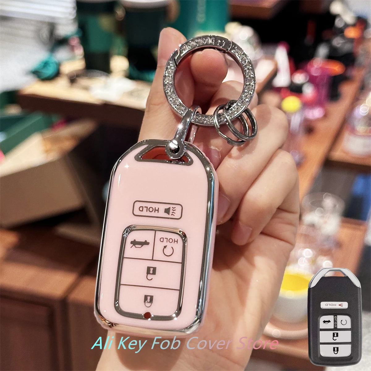 for Toyota Key Fob Cover Keychain For Honda Accord Civic Cr-V Hr-V Fit Odyssey Jed Crosstour Crider Accessories