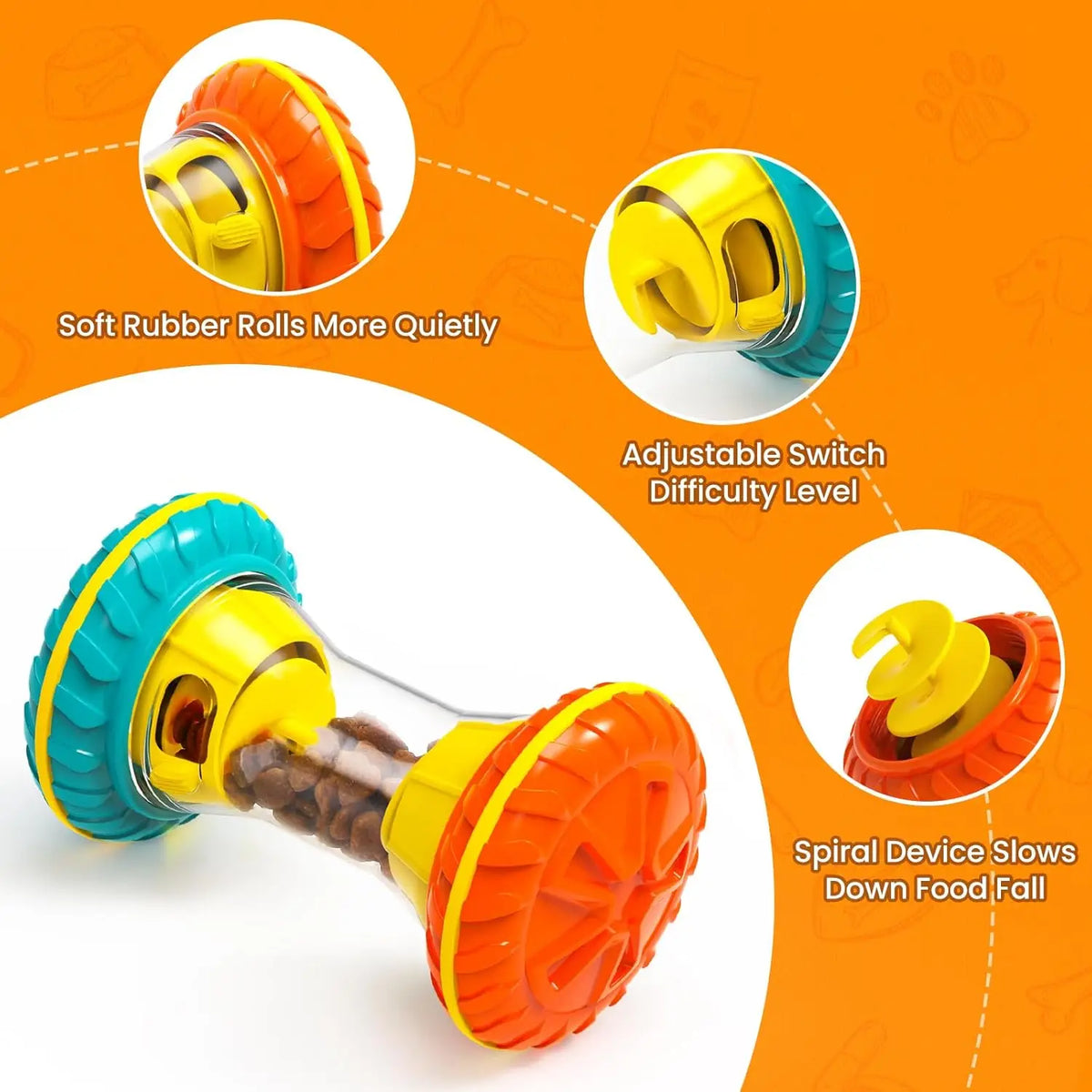 Treat-Dispensing Puzzle Ball for Dogs - Slow Feeder Toy – photo 3