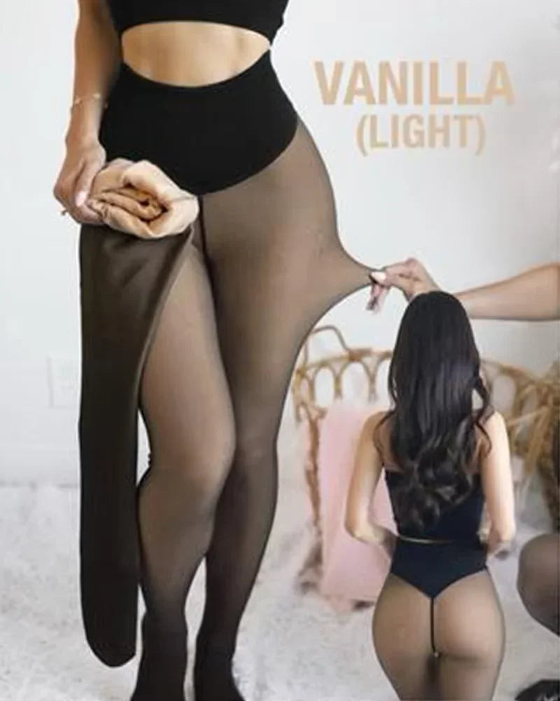 Women's Fleece-Lined Sheer Tights, Thermal Leggings