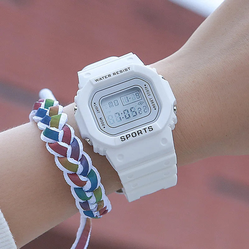 YIKAZE Square Digital Watch – LED Sports Watch for Men, Women & Kids