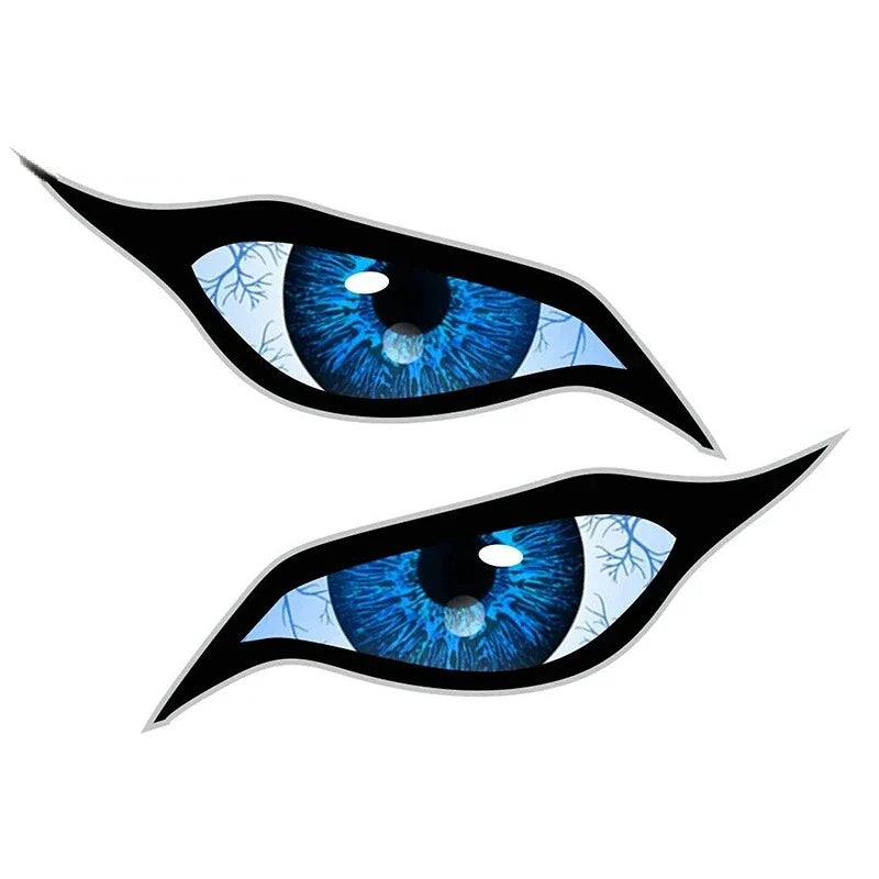 Car Stickers for Evil Yellow Eyes RV Motorcycle Occlusion Scratch Waterproof Windshield VAN Anime Decal VINYL STICKER Products