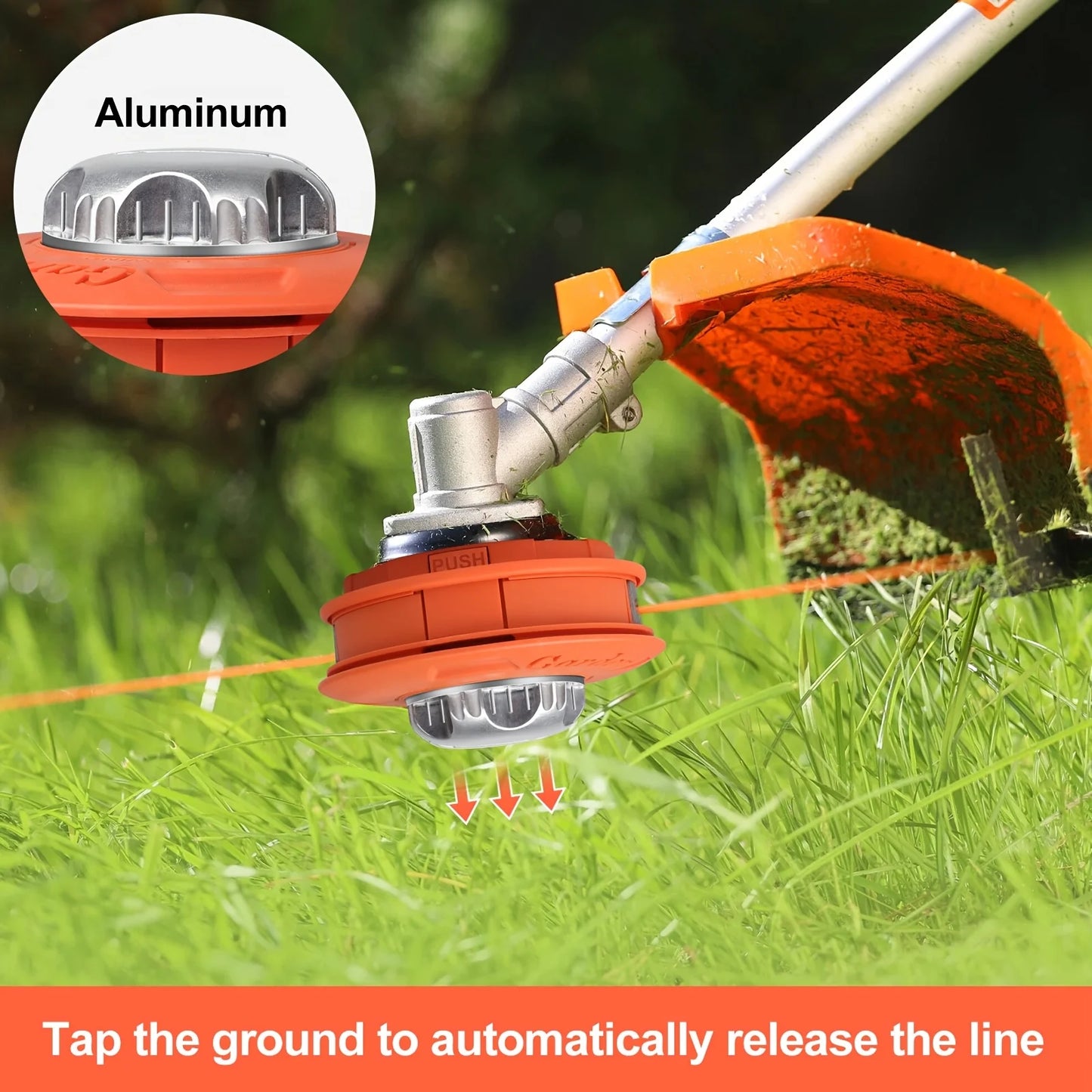 Universal M10 Aluminum Nylon Brush Mower Bump Spool Grass Trimmer 2 Lines Cutter Head Thread Line String Saw Strimmer Garden