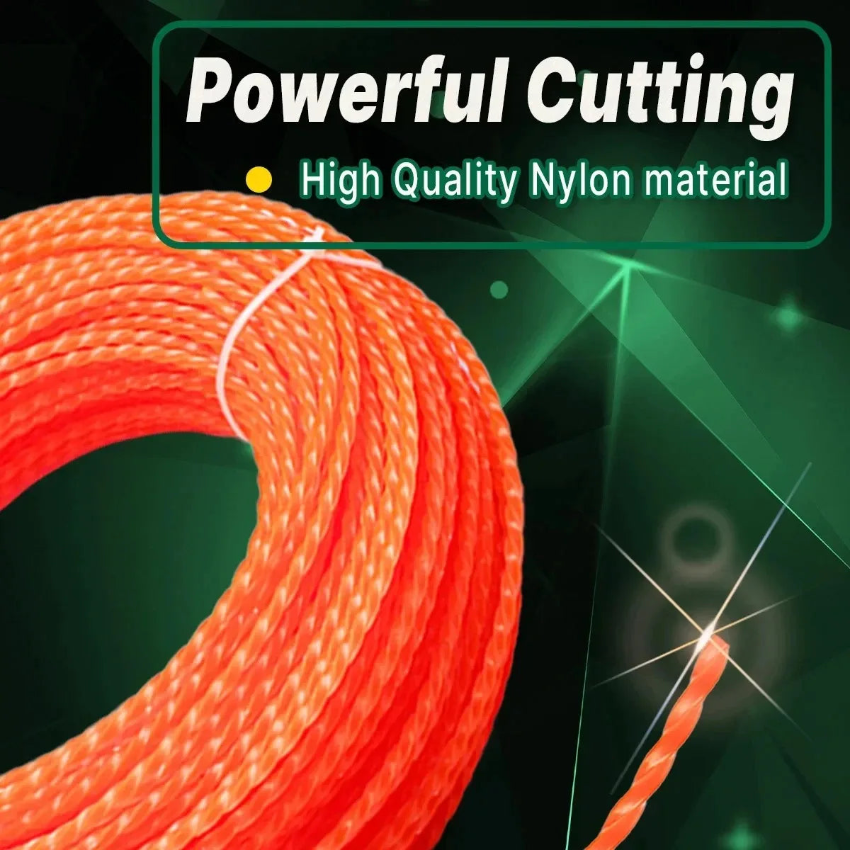 LUSQI 5m/10m/15m*2.4mm/2.7mm/3mm/3.5m/4mm Grass Trimmer Line Nylon Spiral Brush Cutter Rope Lawn Mower Head Accessory