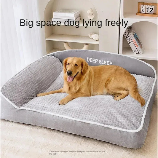 Corduroy Dog Sofa Bed - Warm Winter Basket for Small Dogs