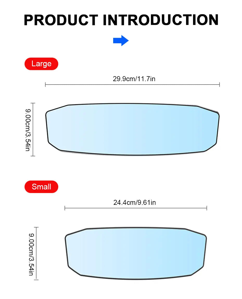 SEAMETAL Car Baby Mirrors Interior Rear View Mirror Wide Angle Convex Rearview Mirror Anti Glare Large Vision Auxiliary Monitor