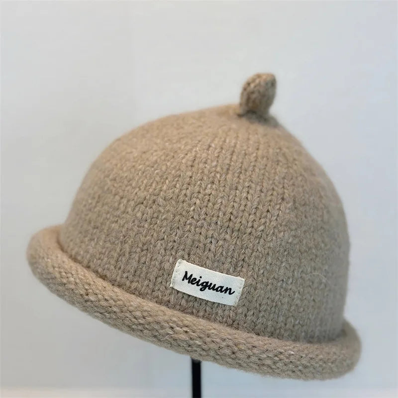 Women's Turned-Up Brim Knit Beanie - Minimalist Winter Hat - photo 12