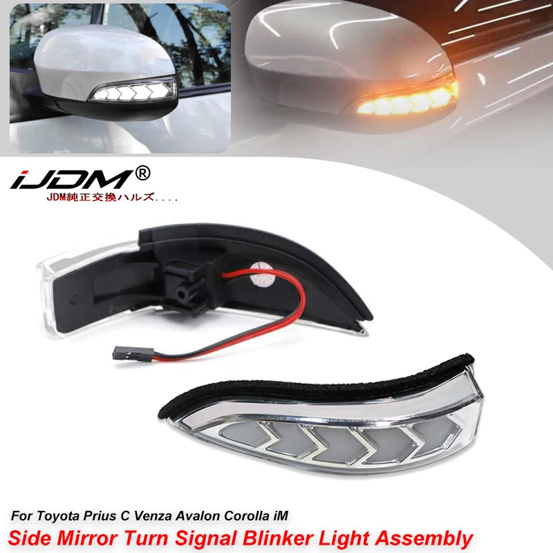 For Toyota AQUA COROLLA AXIO FIELDER AURIS PREMIO ALLION PRIUS C VITZ LED Dynamic Turn Signal Light Rearview Mirror Indicator