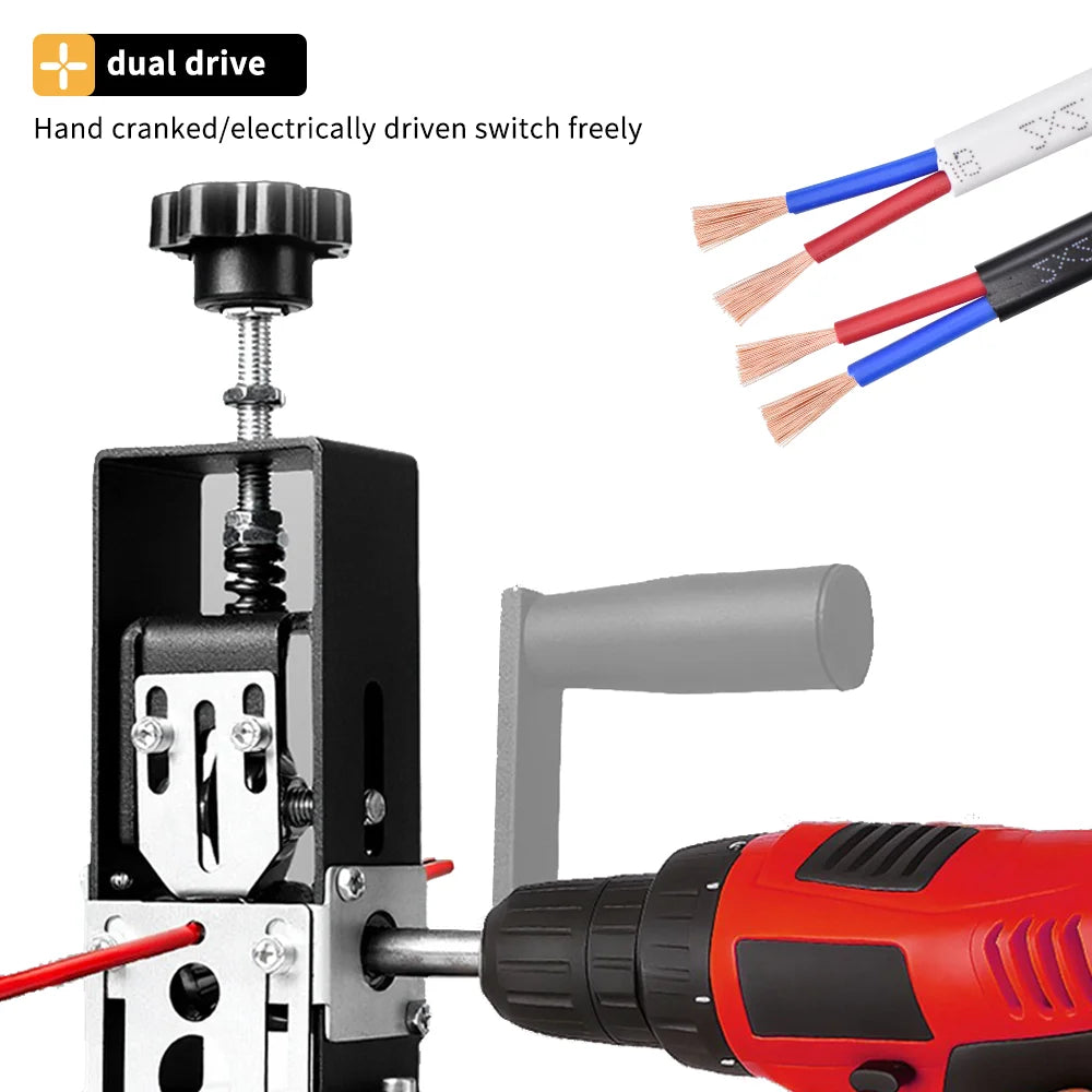 Wire Stripper Manual Wire Stripping Tool 1-70mm2 Portable Electric Drill Powered Copper Scrap Wire Peeler Hand Crank Support Use