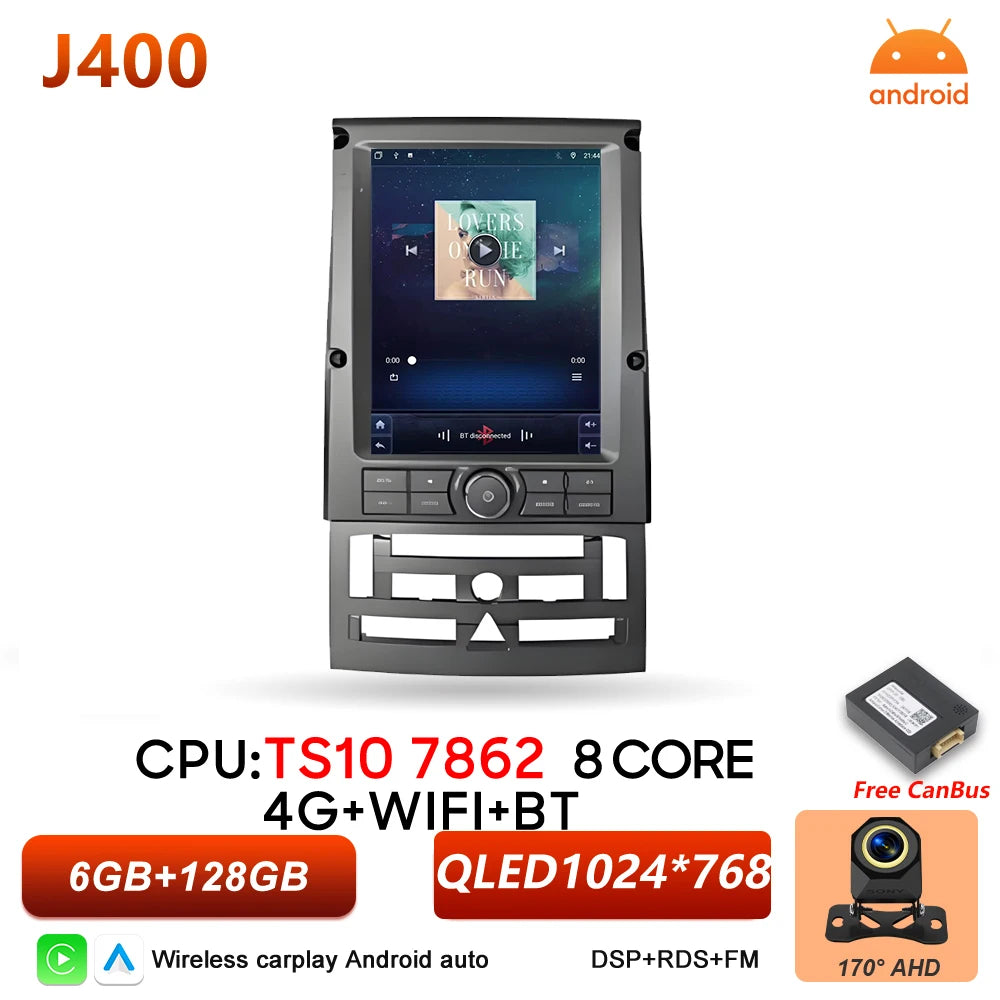 Car Stereo with Apple CarPlay & Android Auto, Compatible with Peugeot 407 (2004-2011)