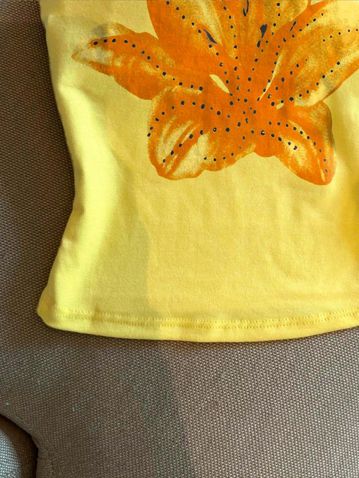2PCS Orange Floral 2-in-1 Print Camisole, Faux Two-Piece Summer Cool Tank Top, Sexy Y2K Style