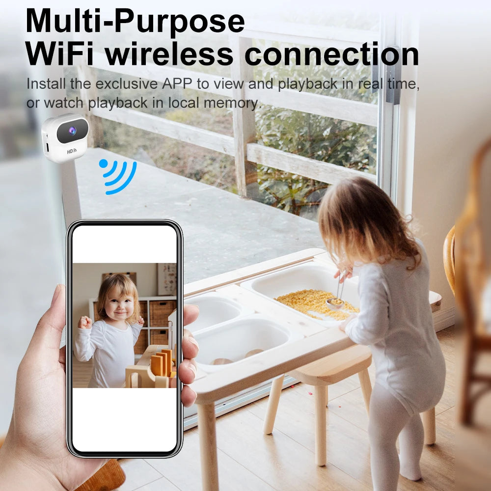 Ourlife A800 Mini WiFi Camera — Home Security with Motion Tracking
