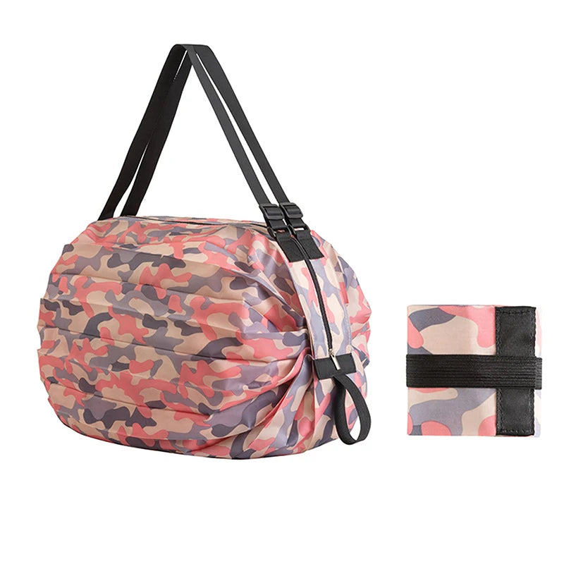 New Foldable Storage Bag Portable Travel Camouflage Handbags Large Capacity With Handle Japen Shopping Bag