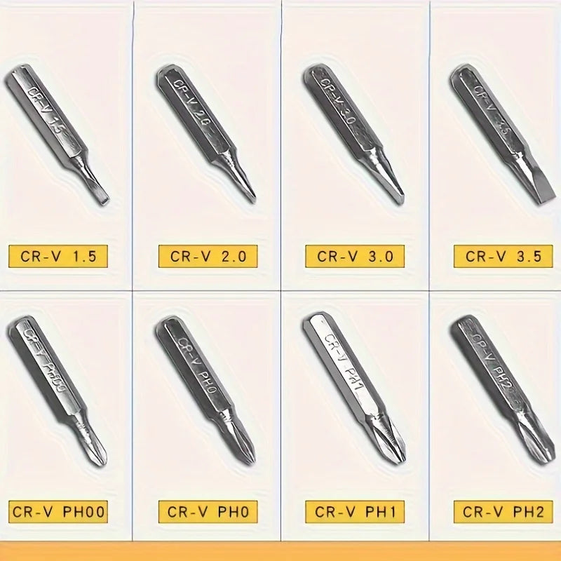 8-in-1 Aluminum Alloy Screwdriver Pen - Changeable Bits For Easy Repairs & Disassembly