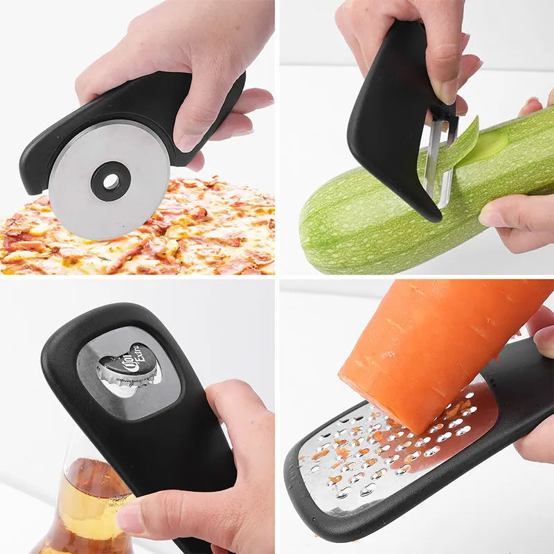 6-Piece Kitchen Gadget Set - Grater, Peeler, Pizza Cutter and Opener - photo 6