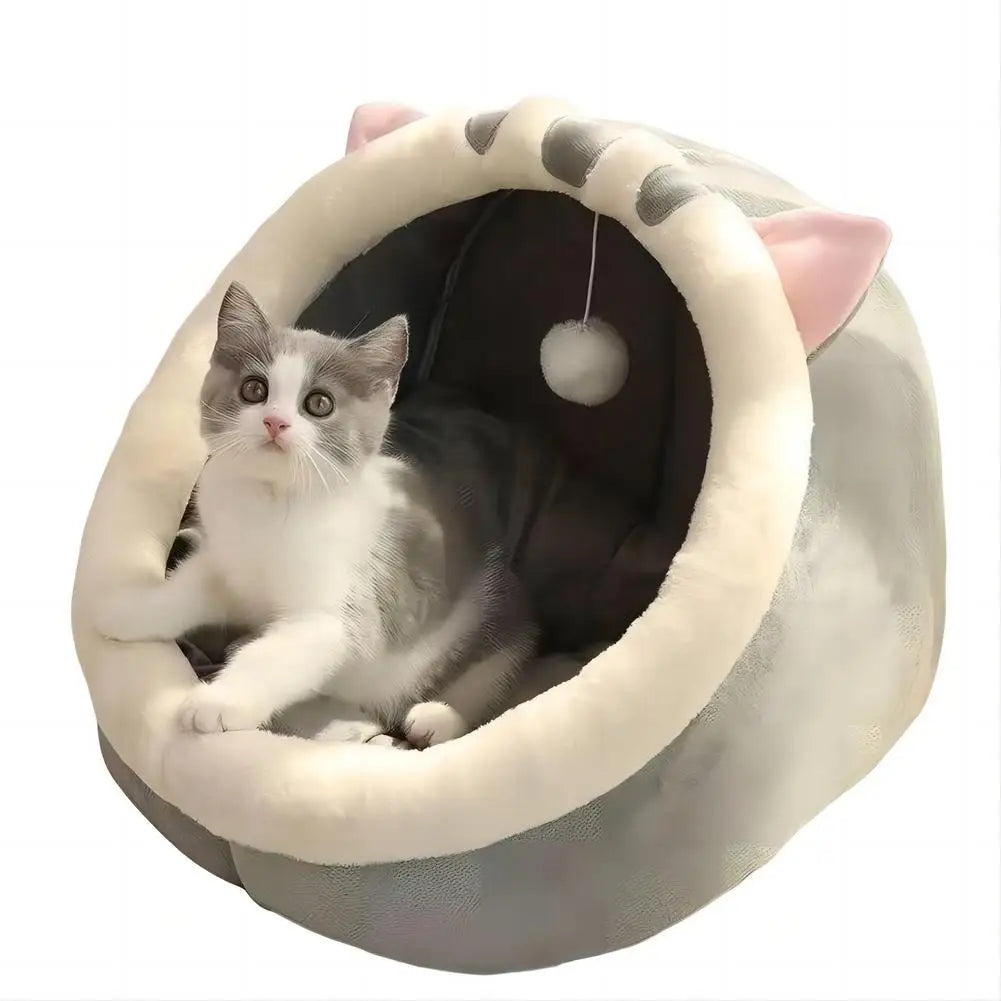 Deep Sleep Cat Bed Cartoon Pet Bed Foldable Removable Washable Pet Sleeping Bed for Small Dog Mat Bag Cave Cats Bed