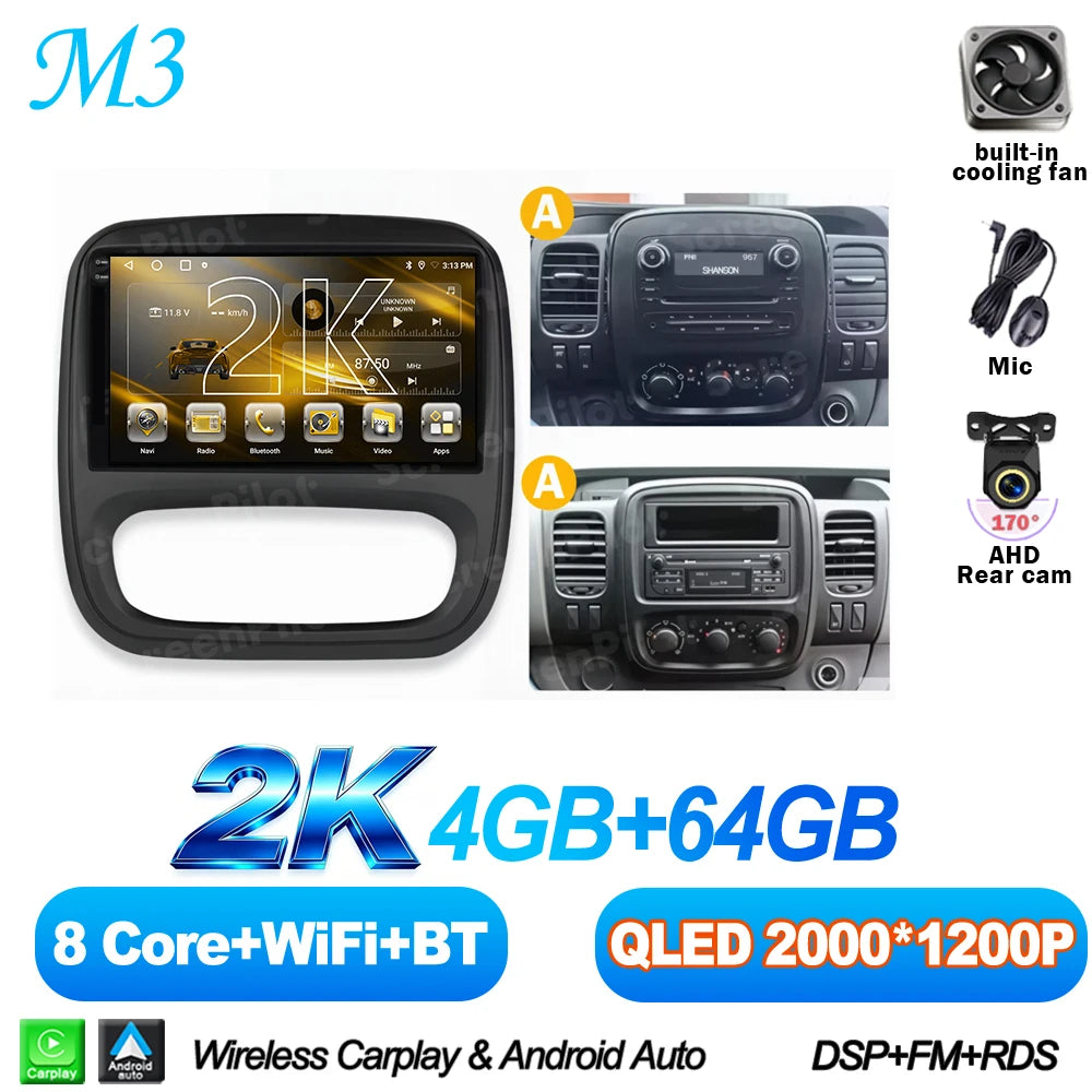Android Car Radio for Renault Trafic 3 / Opel Vivaro B (2014-2018)
