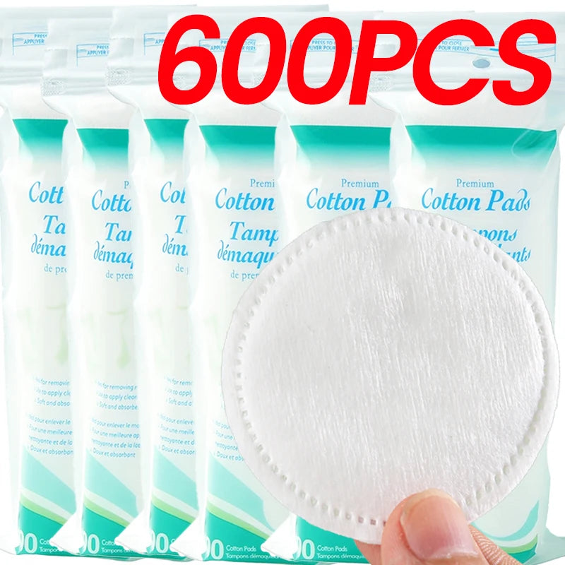Disposable Soft Circular Makeup Remover Pads Doubles Sided Breathable Cotton Pads for Daily Facial Cleaning Nail Polish Remover