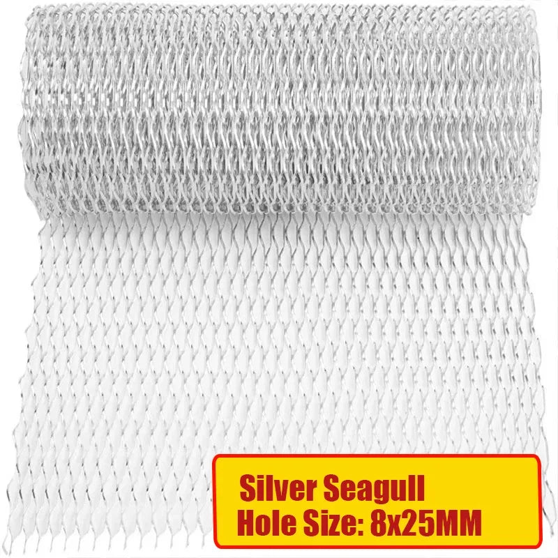100x33cm Universal Aluminum Alloy Car Grill Mesh Auto Bumper Grille Cover Net Protector Hexagonal Diamond Seagull Black/Silver