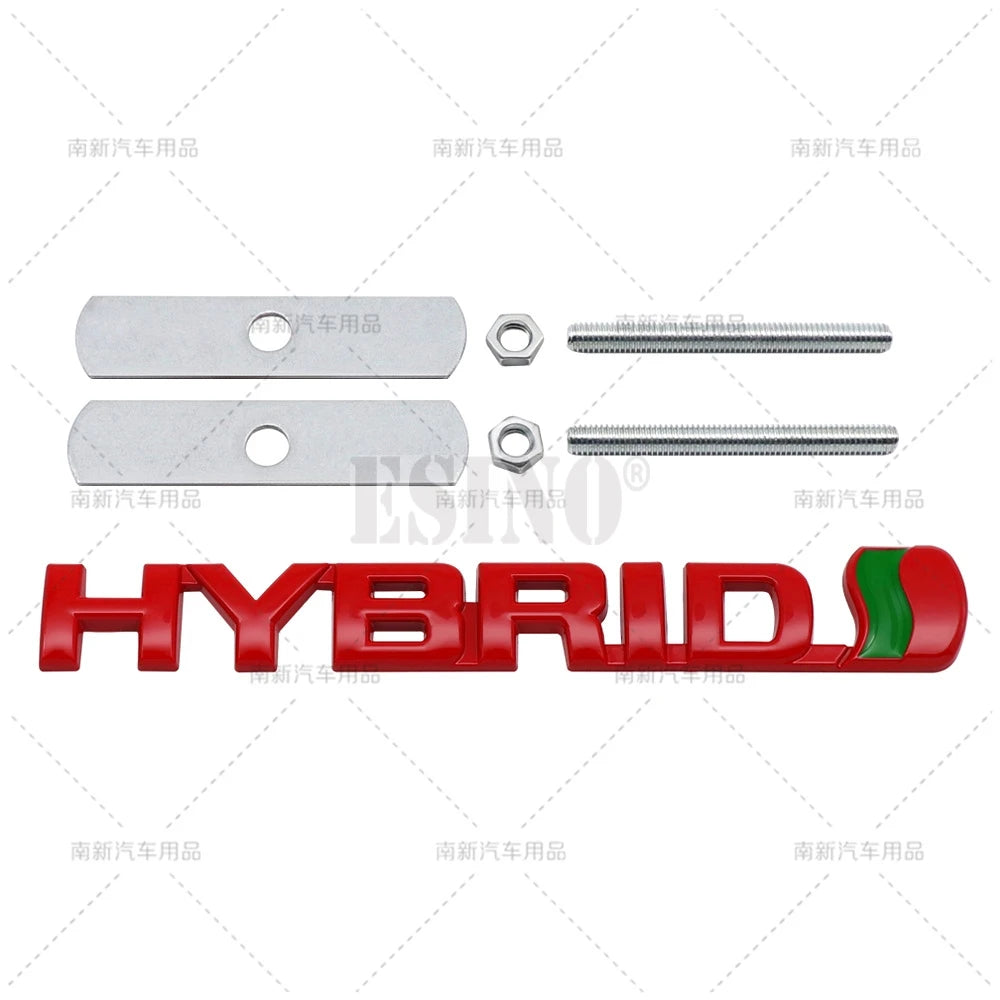 Car Styling Hybrid 3D Grill Rear Trunk Fender Metal Chrome Zinc Alloy Emblem Badge for Toyota RAV 4 Prado Camry Corolla Yaris