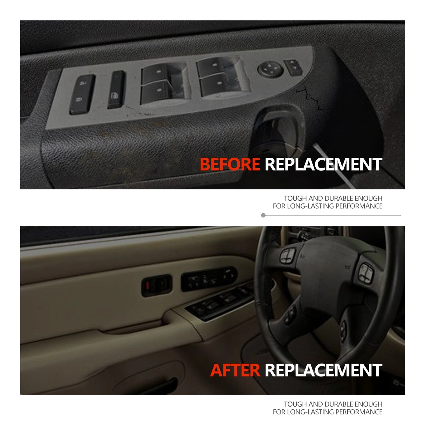 Master Power Window Switch with Bezel — Chevrolet Silverado, Avalanche, Suburban & Cadillac Escalade (2003–2006)