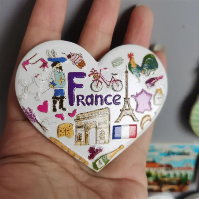 France  Paris Fridge Magnet Souvenir Carcassonne Cannes Imanes Para Riviera Arch of Triumph NICE Magnetic Stickers Home Decor