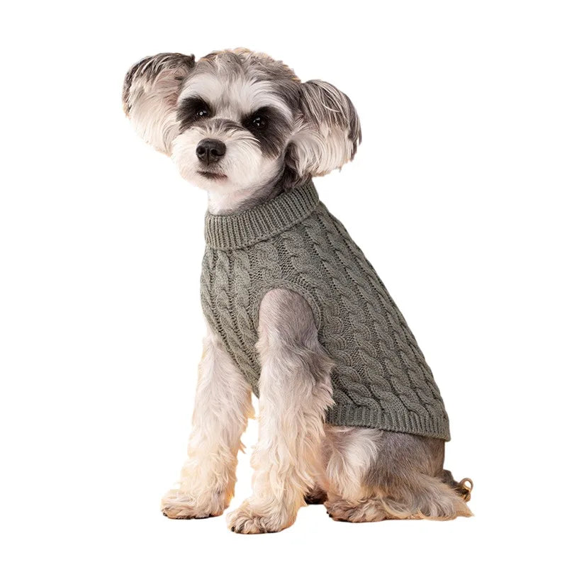 Turtleneck Knit Dog Sweater Vest - Winter Clothes for Small Dogs and Cats - photo 7