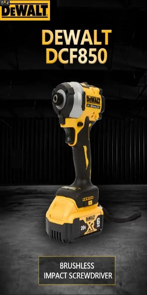 DeWalt Dcf850 Brushless Lithium Electric Screwdriver Electric Drill Woodworking Screwdriver Impact Drill Adjustable Speed
