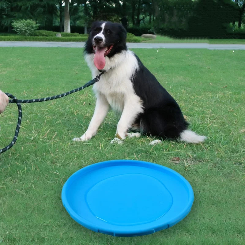 Soft Silicone Flying Disc Dog Toy for Fetch and Training
