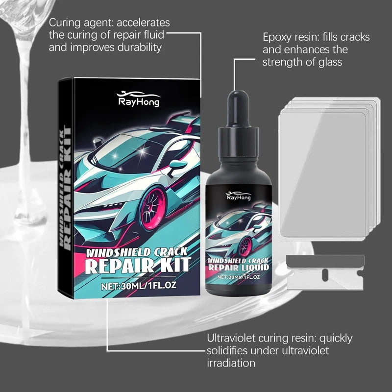 New Magic Windscreen Crack Repair Set - Auto Glass Scratch Eraser for Cars Trucks Motorcycles 2026
