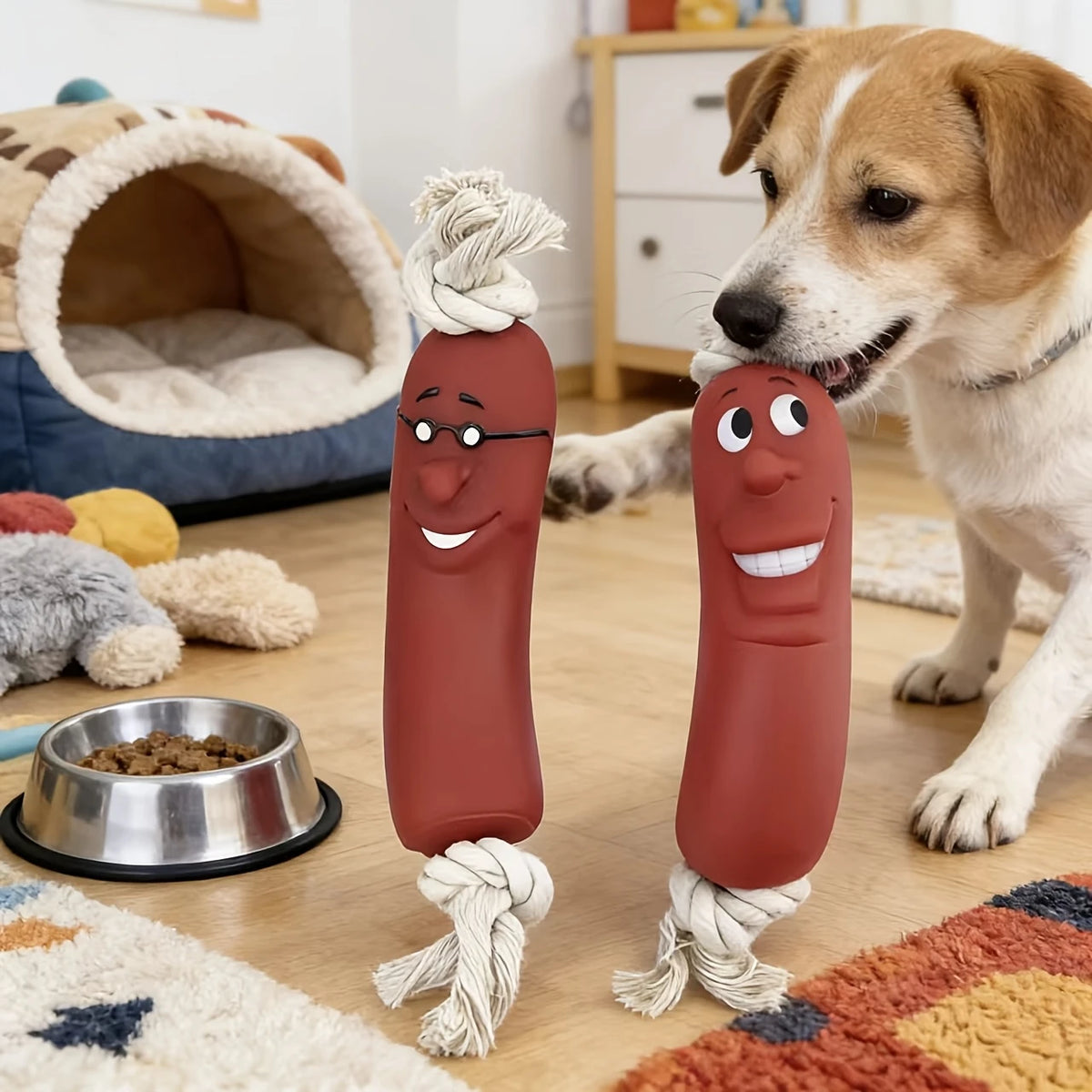 Sausage Dog Chew Toy - Bite-Resistant Teething Toy – photo 4