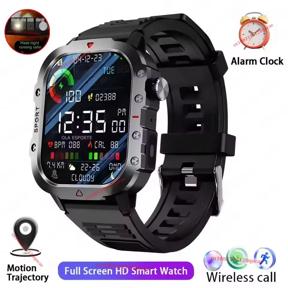 Military-Style Smart Watch — IP67, GPS, Outdoor Fitness Tracker