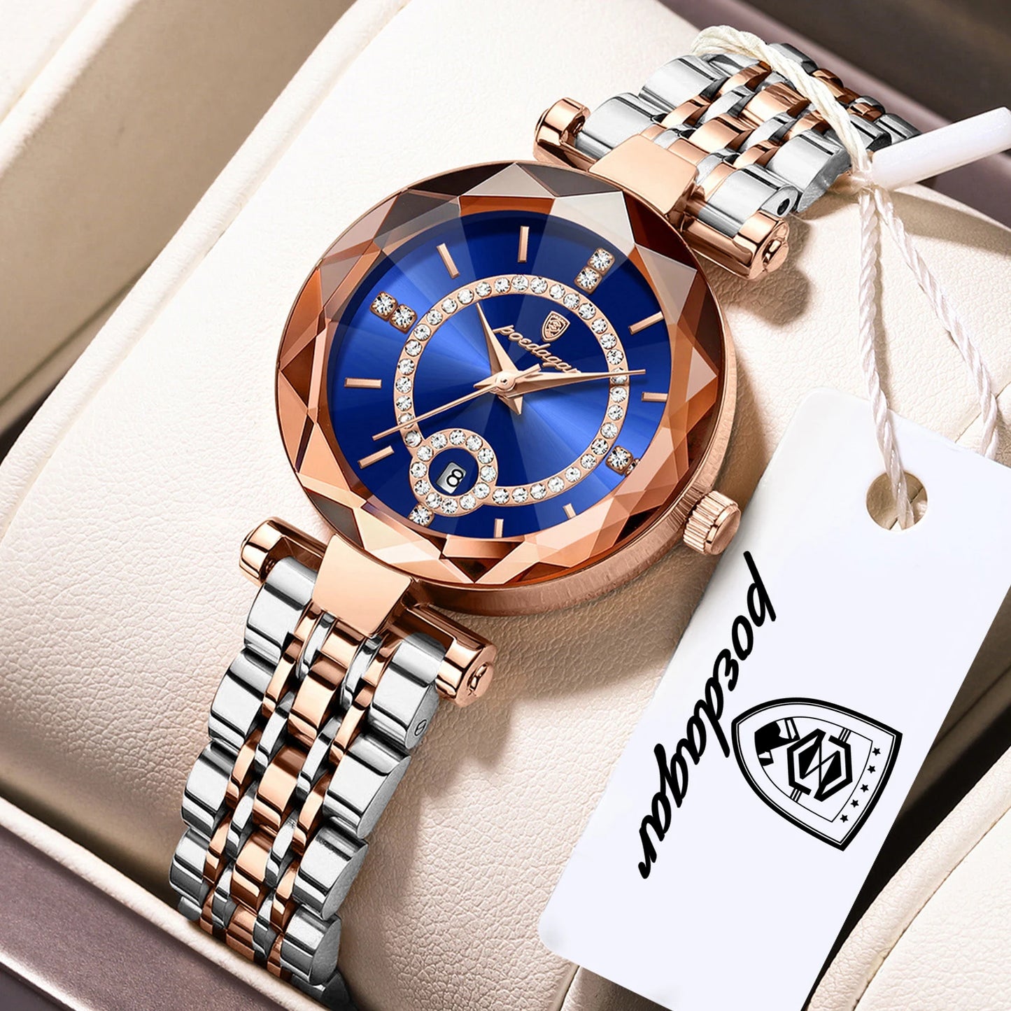 POEDAGAR High Quality Exquisite Wristwatch For Woman Waterproof Stainless Steel Date Quartz Ladies Watch Elegant Women's Watches