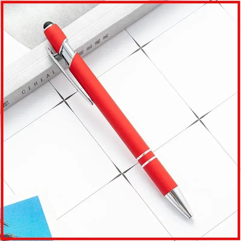 50 Pcs Metal Business Ballpoint Universal Drawing Touch Screen Stylus Pen Custom Logo School Office Supplies Free Engraved Name