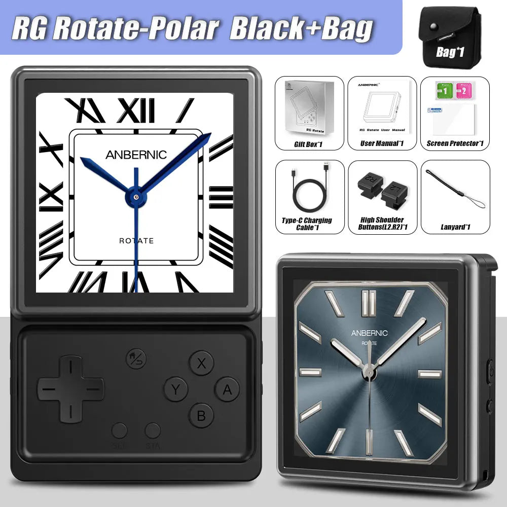 ANBERNIC RG Rotate Retro Handheld Game Console Android 12 T618 IPS Screen Game Emulator 3GB+32GB WiFi Portable Gaming Device