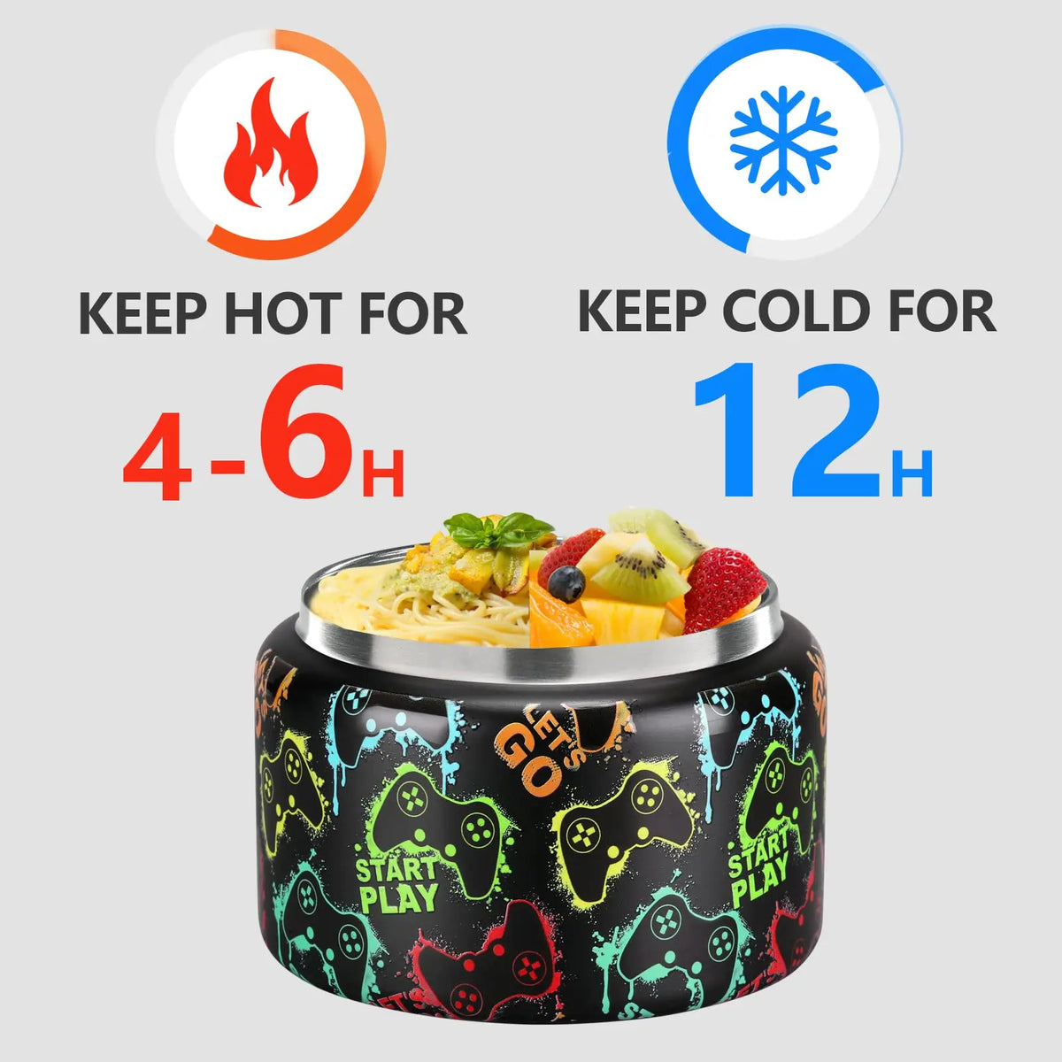 Kids Bento Lunch Kit - Food Jar, Lunch Bag, Ice Pack & Cutlery - photo 5
