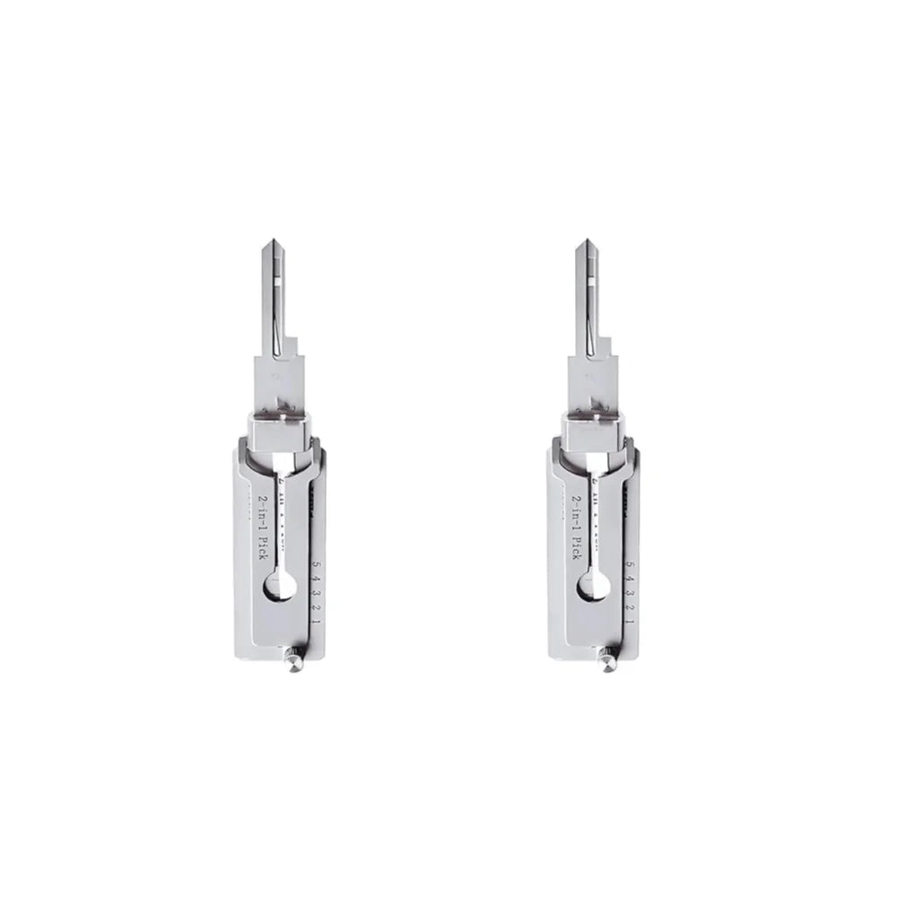 1/2PCS 2 In1 Stainless Steel Key Decoder Precision Hook And Pick Set Lock Decoder O-ring Pickup Kit Maintenance Repair Hand Tool