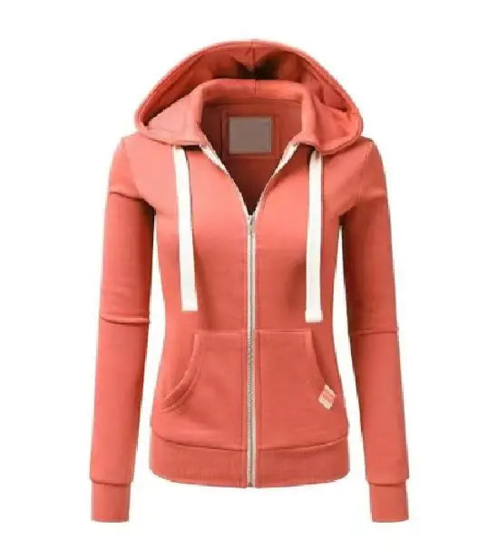 Women's Zip Up Hooded Sweatshirt - Casual Long Sleeve Jacket - photo 10