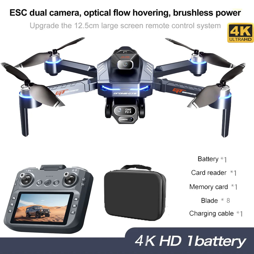 2026 New GT8 Drone GPS 8K Professional HD 360° Dual Cameras 5G WIFI Brushless Motors Obstacle Avoidance Foldable Quadcopter Toys