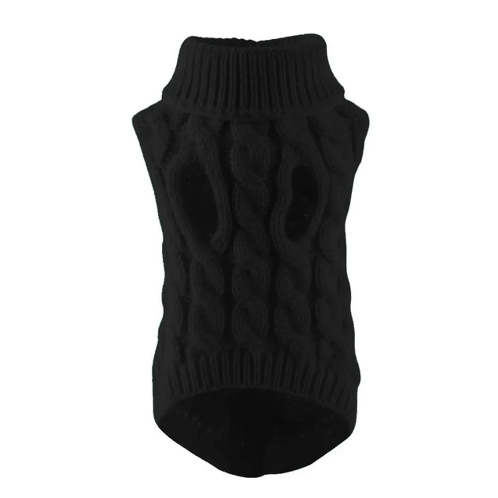 Open Front Turtleneck Dog Sweater - Easy-Wear Soft Knit for Cold Days - photo 5