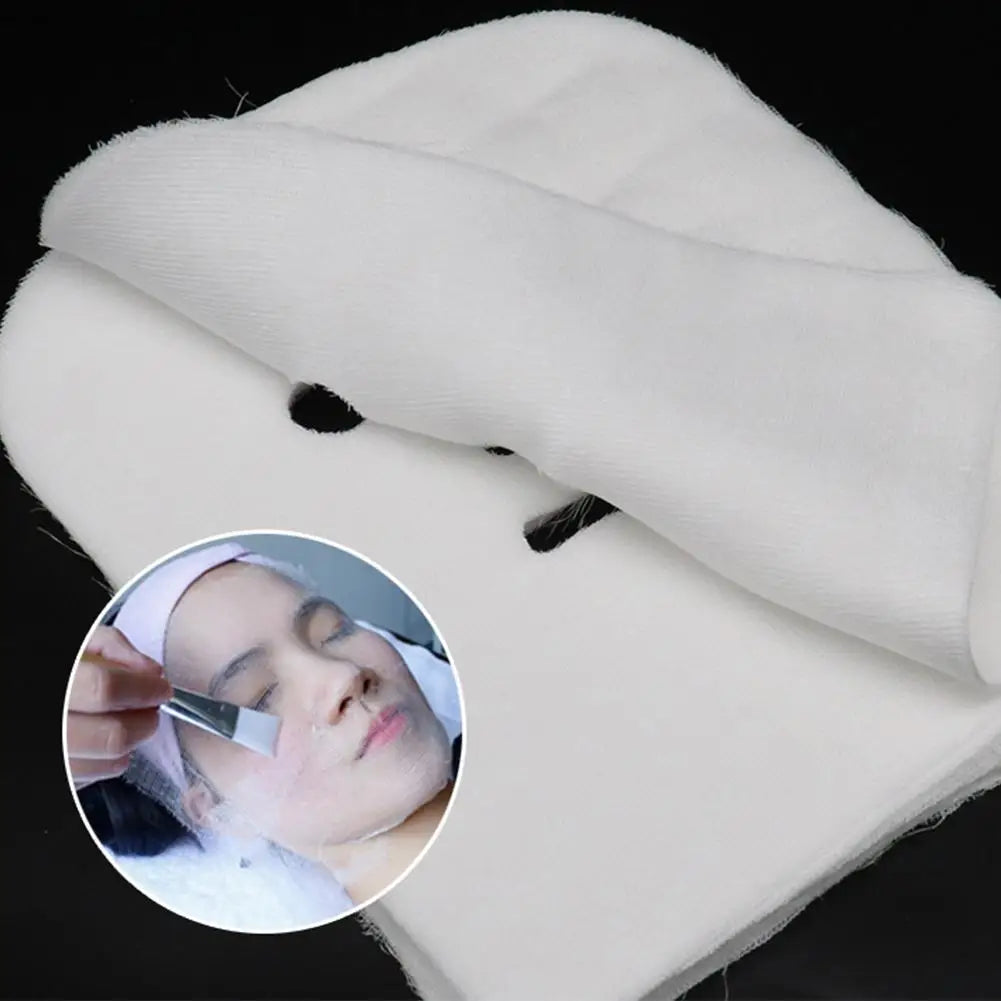 50 Pcs Facial Gauze Mask Sheets Pre Cut for Essence Serum Soft Skincare Absorbent Professional Salon Hygienic Beauty Treatment