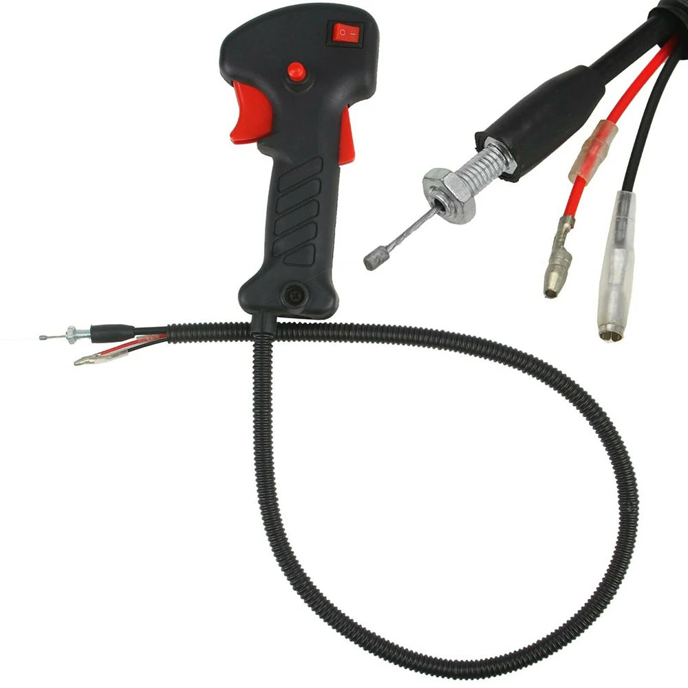 Manual Throttle Switch Assembly For Gasoline Brush Cutter Grass Trimmer Tube Handle Throttle Trigger Cable