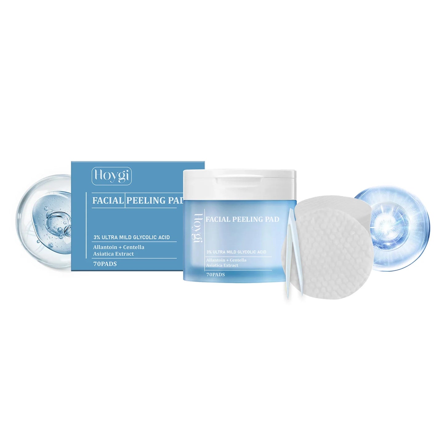 2-in-1 The Pore Eraser" Salicylic Exfoliating Pads-Double Acid Action:AHA+BHA,Clear Pores&Acne&Blackhead Terminato,Full-Body Use