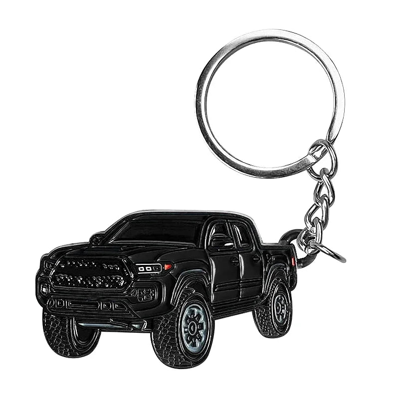 Zinc Alloy Uncoated Car Model Pendant Keychain for Tacoma Style Metal Keychain for Toyota Tacoma Durable Decor Accessories