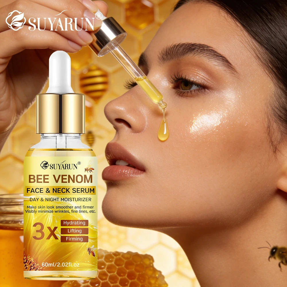 SUYARUN Bee Venom Collagen Anti-Aging Face Serum | Firming Lifting Moisturizer | Wrinkle Reduction | 24H Hydration.