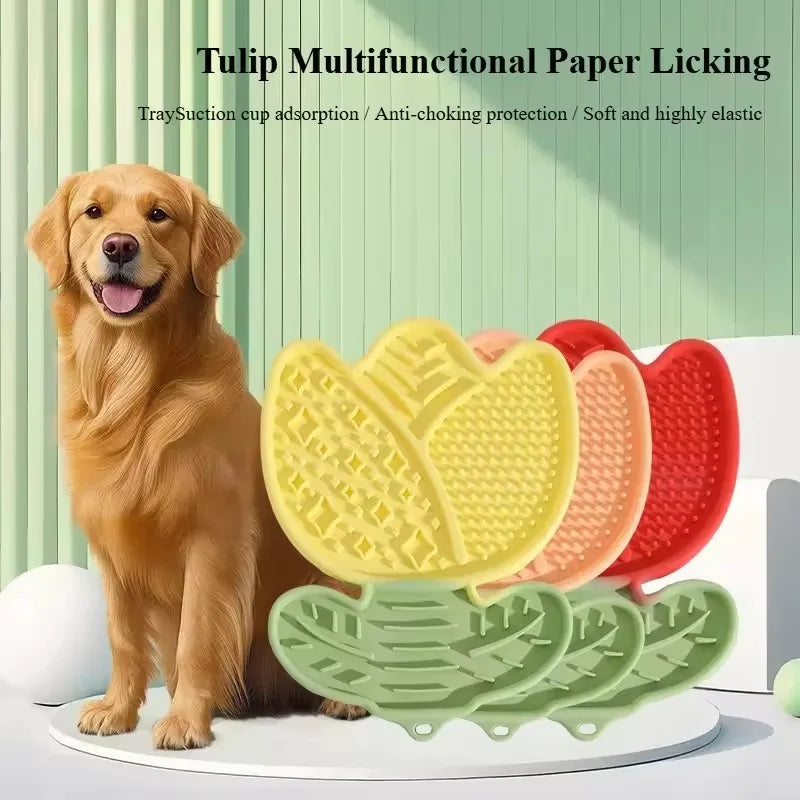 Divided Pet Lick Mat - Non-Slip Slow Feeder Dining Mat