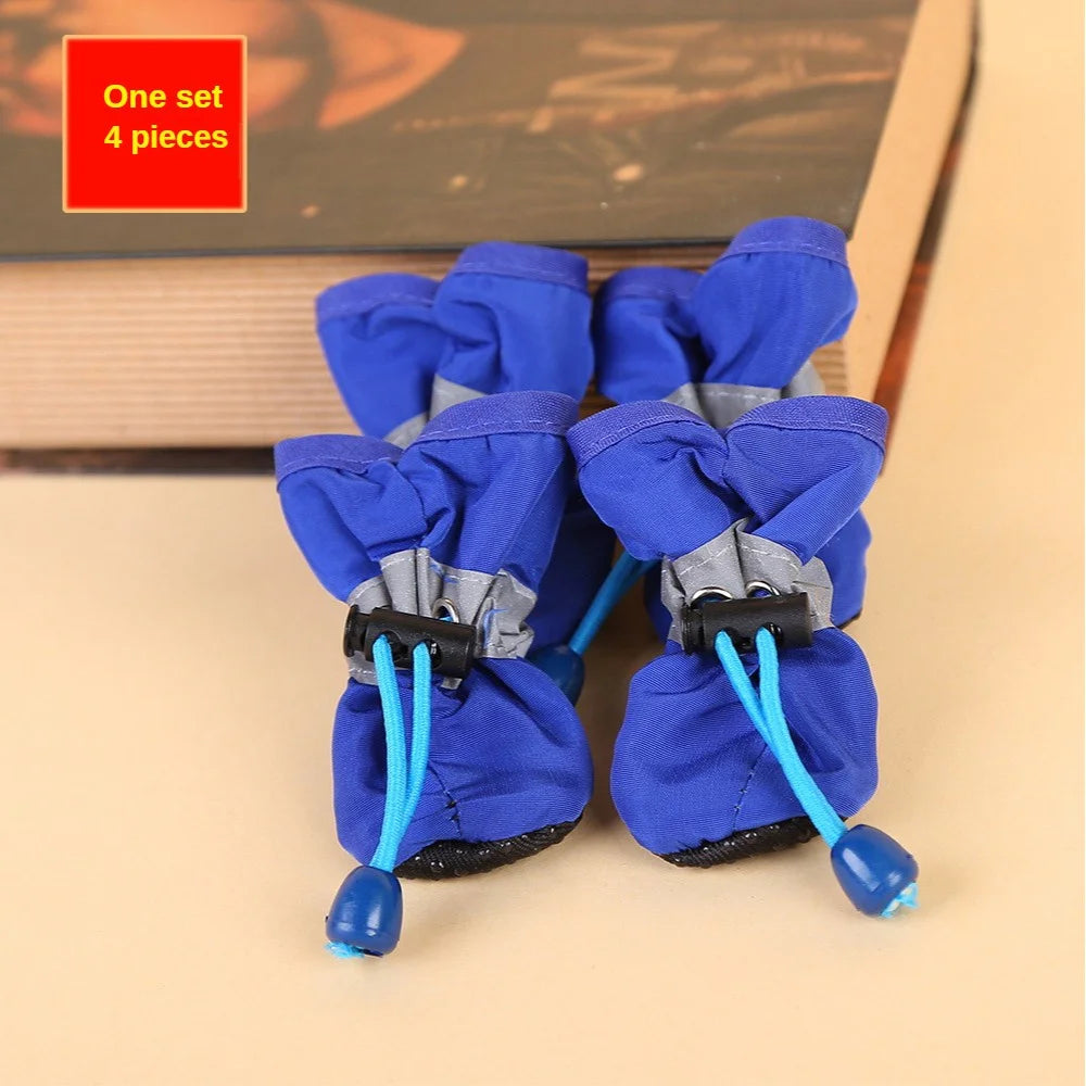 Water-Resistant Dog Rain Boots 4-Pack - Paw Covers for Small Dogs - photo 7
