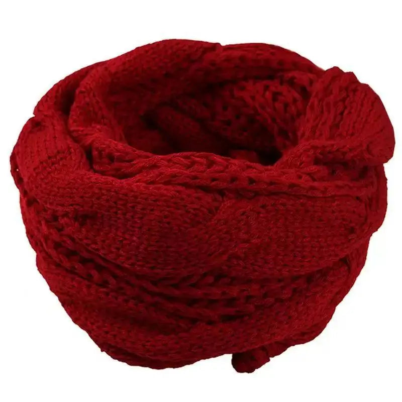 Women's Color Block Knit Loop Scarf - Circle Infinity Winter Scarf - photo 10