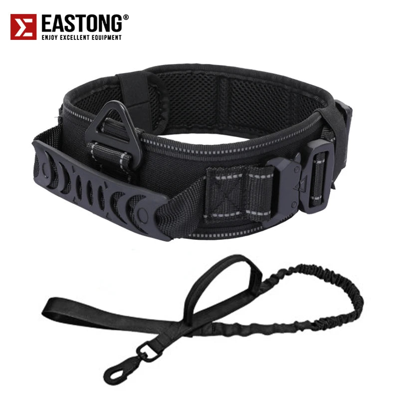 Tactical Reflective Dog Collar - Metal Buckle & Handle – photo 7