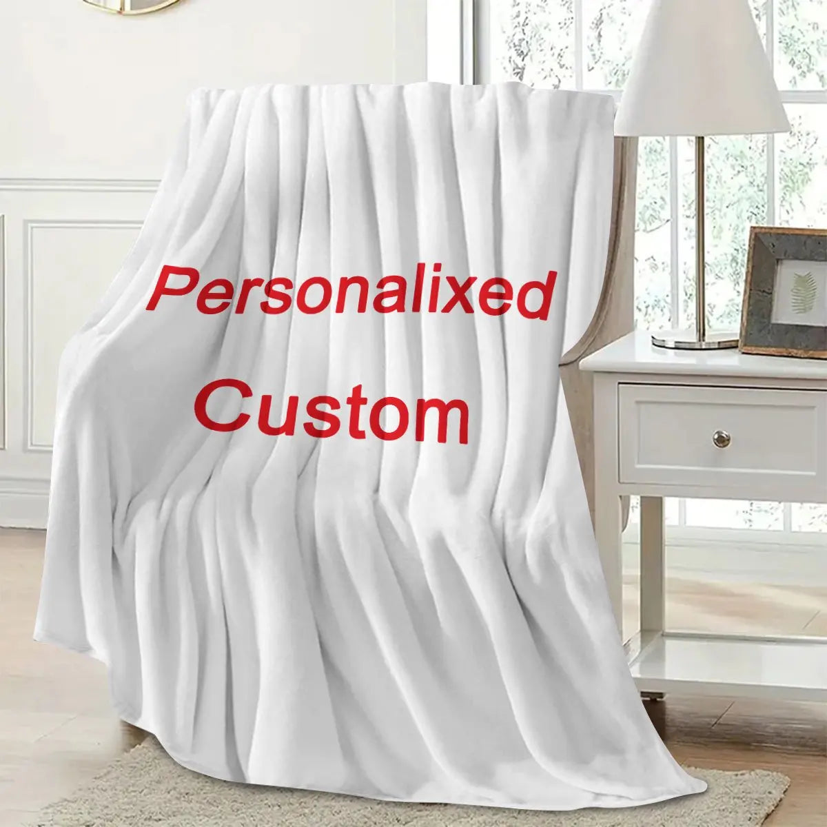 Custom Photo Flannel Blanket, Upload Your Image